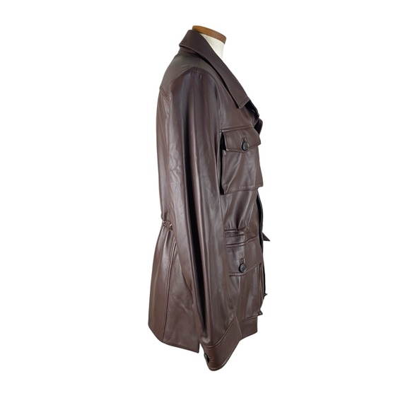 Matteo Perin Italian Luxury Handmade Brown Leather Jacket - Picture 8 of 16